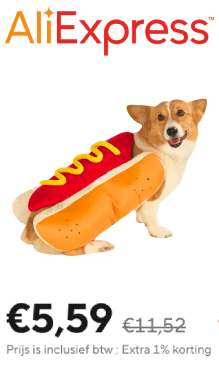 AliExpress - Halloween Hond Hot Dog Kostuum